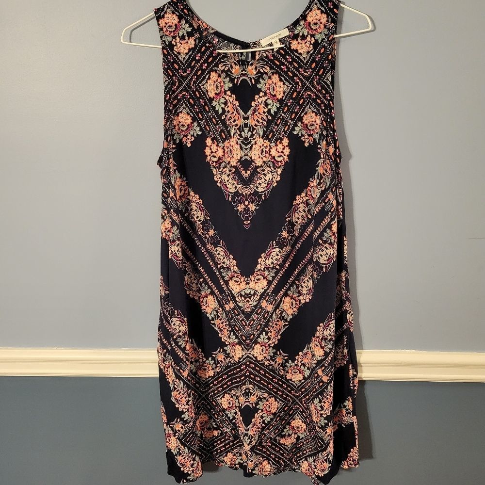Maurices navy and floral sleeveless dress